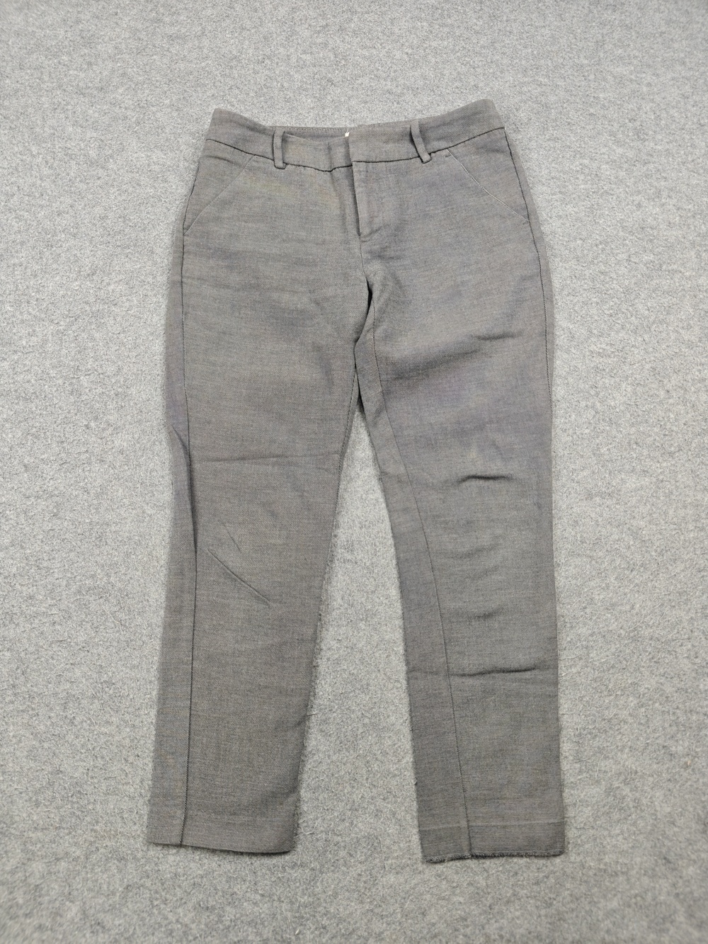 Merona Pants Womens 2 Gray Tapered Dress Pants Twill Stretch Pockets Classic Fit